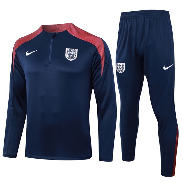 Sudadera De Training Inglaterra 2024 2025 Azul Rojo 3